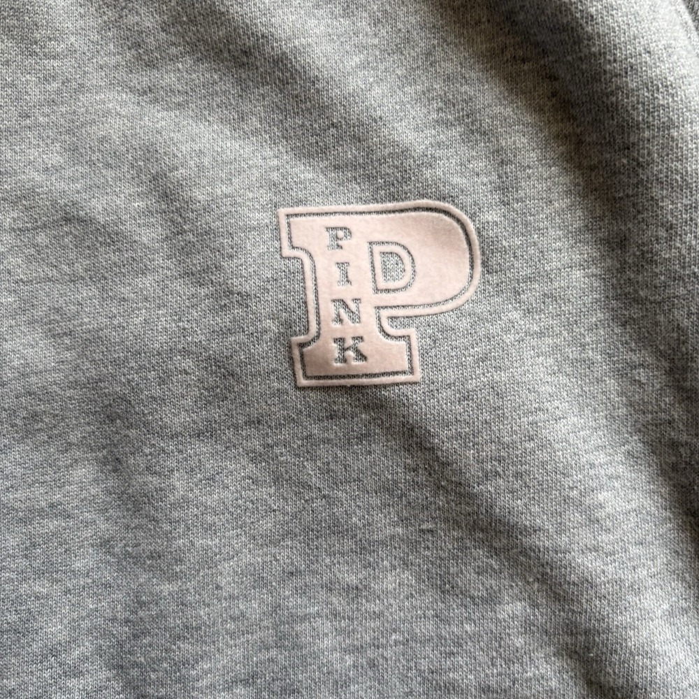 Victoria's Secret PINK Hoodie & Jogger Set Gray Size Large Pullover Sweatpants - Picture 15 of 16